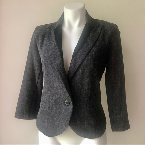 🌼 BCX Junior's Black Tweed One Button Blazer, L - Picture 1 of 9